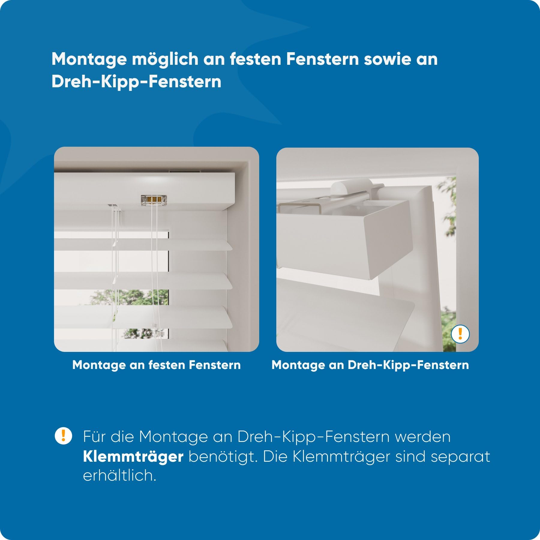 DTCH® Aluminium Jalousie innen, weiß, 110 x 180 cm | 50mm Lamellen, feuchtigkeitsbeständig, mattes Aluminium, Sicht- und Sonnenschutz, Lichtregulierung, Breiten bis 240 cm