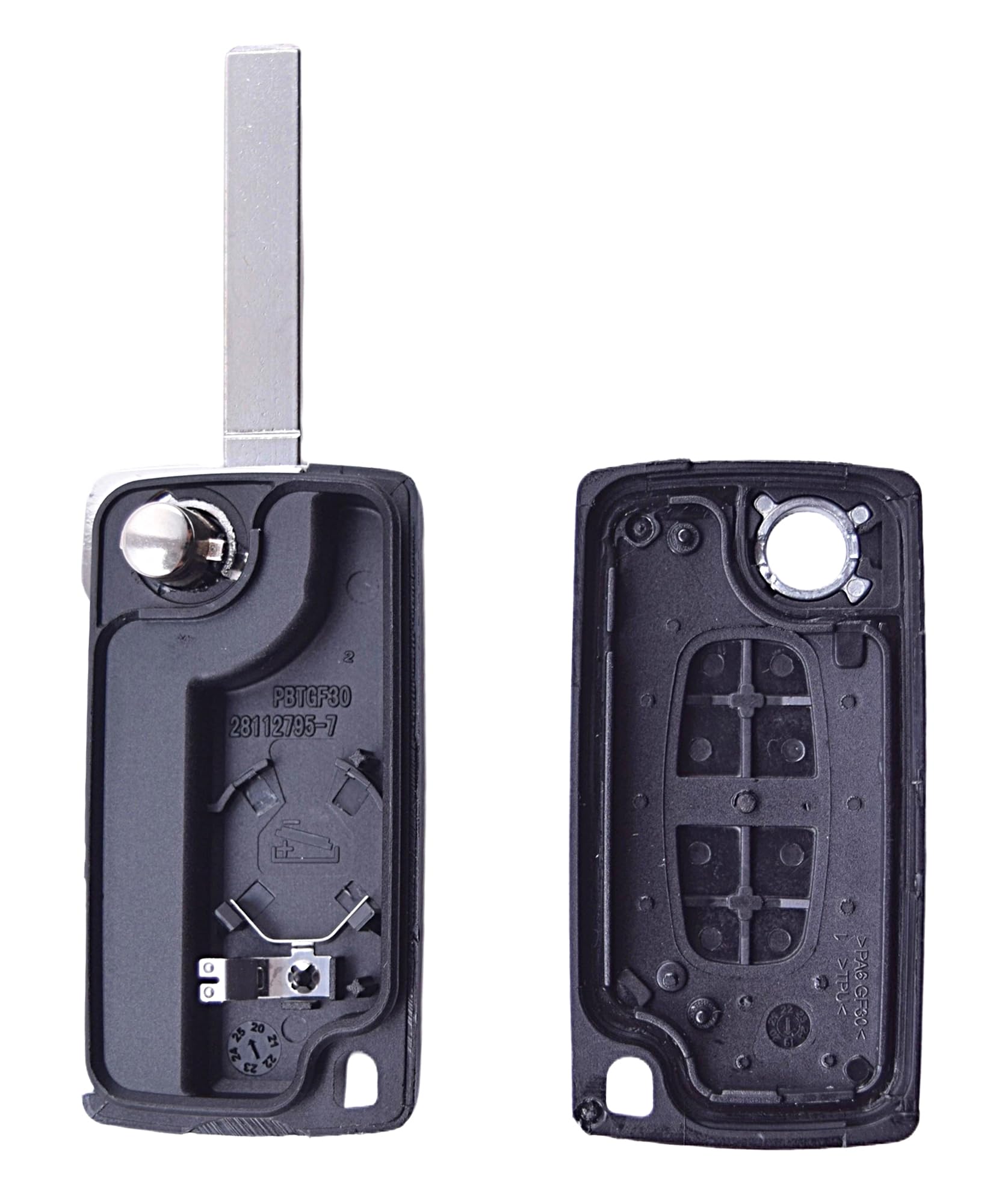 Clé Vierge compatible pour Peugeot 308 508 4008 2008 3008 avant 2017 HU83, ID46