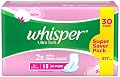 Whisper Ultra Soft Xl Plus Sanitary Pads - Pack of 30