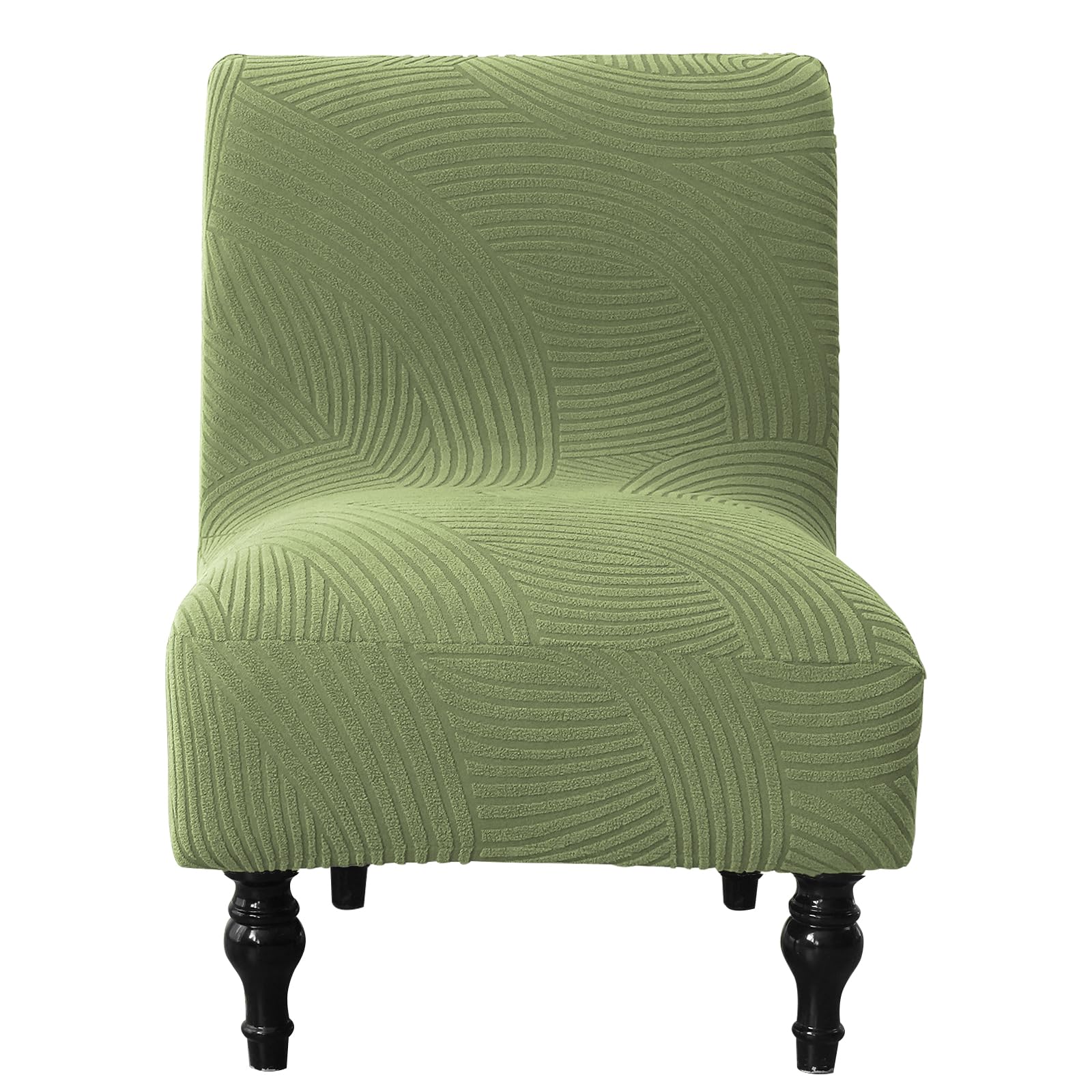 Armless Accent Chair Cover Slipcover for Living Room,Olive Green