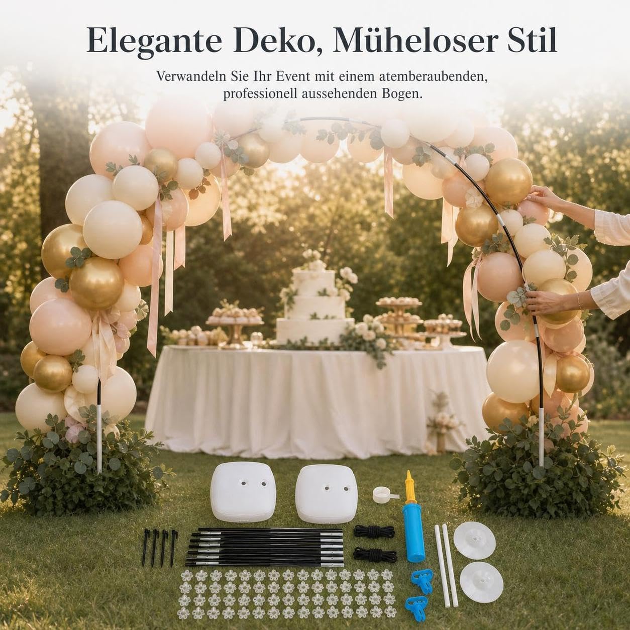 BallonSet für Hochzeit, , rohrrahmen, Jubiläums Ballondeko, Empfangsbereich , Für ationsliebhaber , PVC-Rohr-Quadratbogen-Set