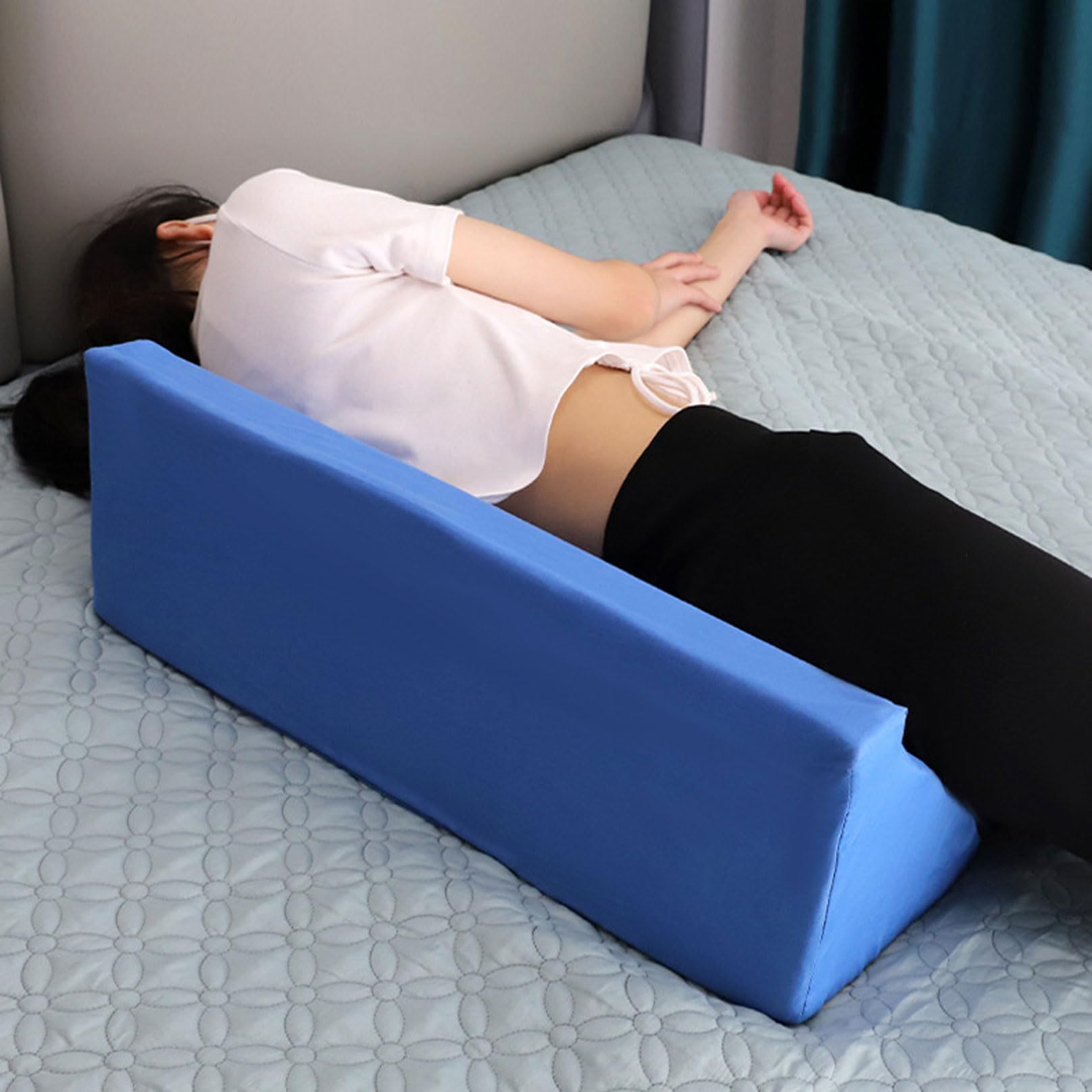 UYSELA Almohada de Cuña Lateral, Almohada de Alineación del Cuerpo de Elevación de Posicionamiento de la Espalda Cuñas de Cama Parte Inferior Antideslizante, Lavable,T6,60x25x20cm