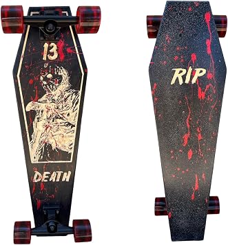 Slasher Coffin Death Tarot Black Skateboard | Longboard | 30x9 | Coffin Croozer