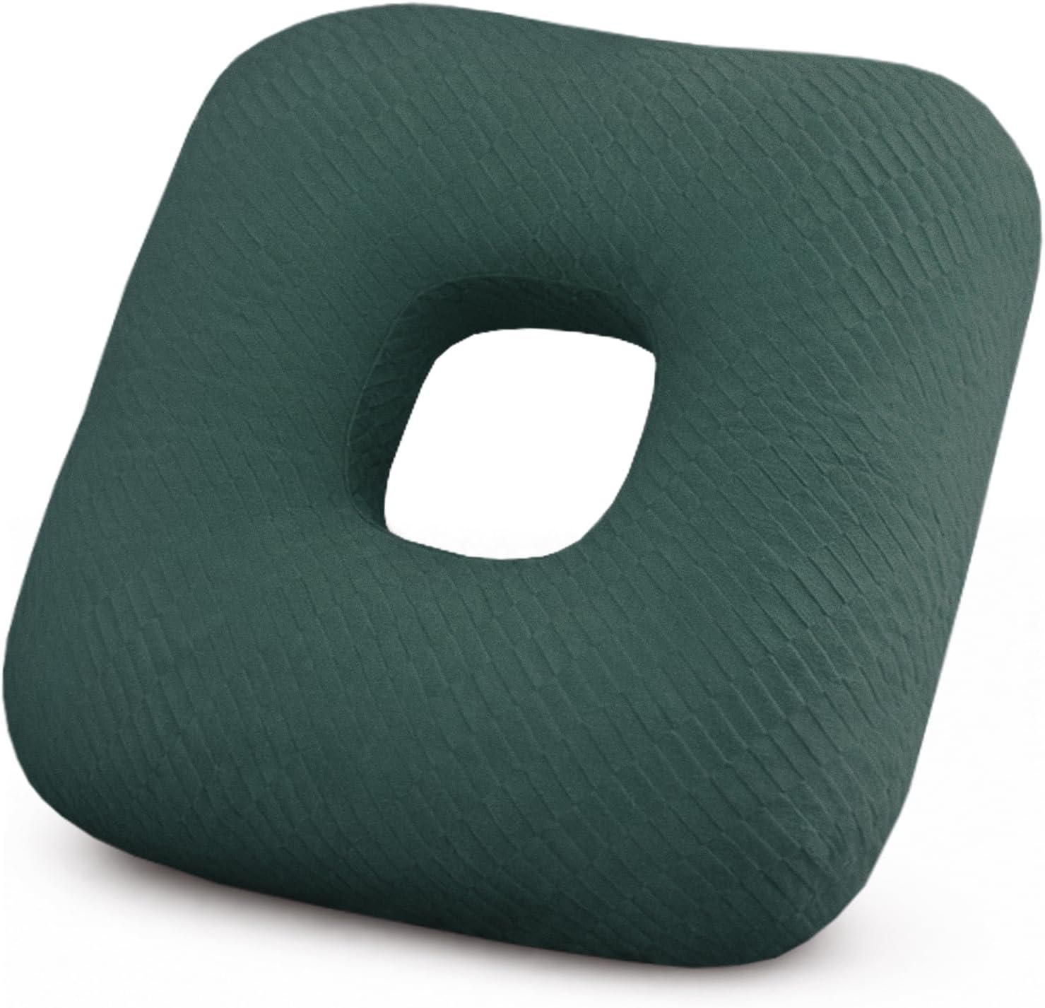 Donut Seat Cushion for Tailbone Pain Relief, Adjustable Stuffed Donut Pillow for Hemorrhoids & Postpartum Recovery, Extra Large Coccyx Cushion with Hybrid Cotton & Sponge Flake Filling (Black)