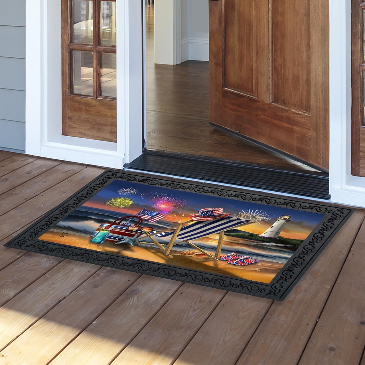 Briarwood Lane Oceanside Fireworks Doormat