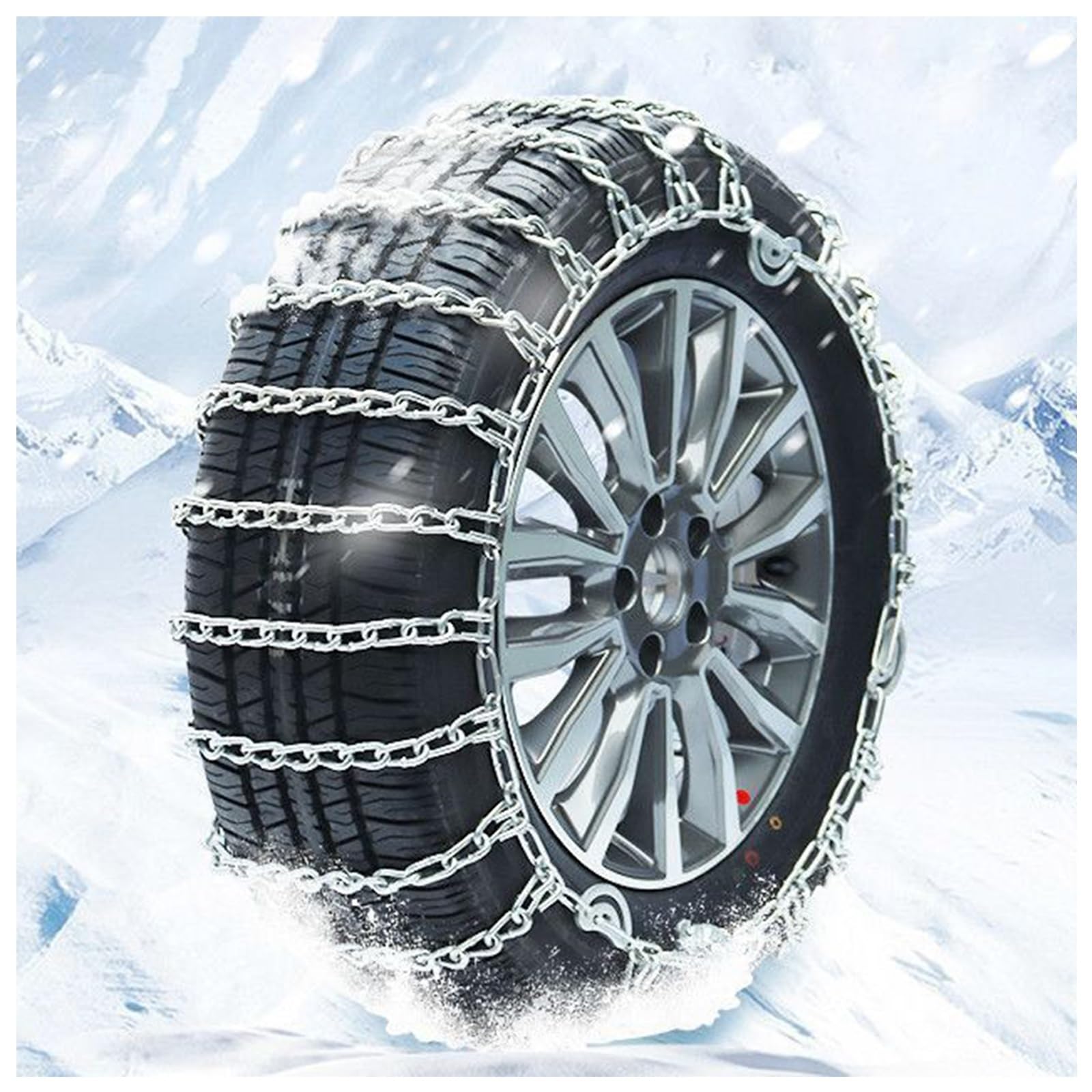 2Pcs Cadenas Universales for Neumáticos, Cadenas Nieve Neumáticos, Compatible con la Mayoría de los Automóviles, Camiones y SUV, Adecuado for Carreteras Heladas(265/65R17)
