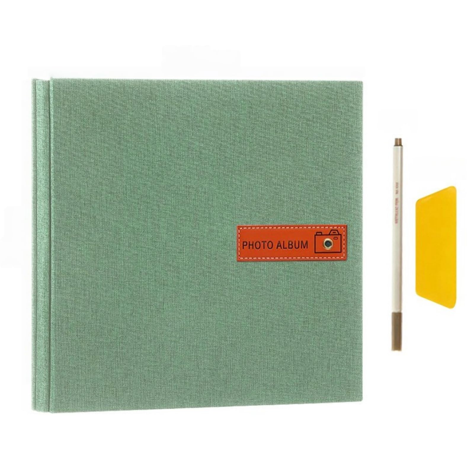1 álbum de fotos autoadhesivo, álbum de fotos, álbum de fotos, libro de fotos para personalizar, para regalos de boda, recuerdos de bebé, viajes, aniversario, cumpleaños, escuela (verde)