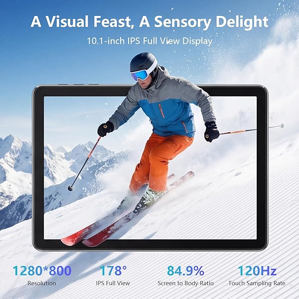 Tablette-Écran HD 10 Pouces, Android 15 Tablette avec Processeur Octa-Core Ultra, 30Go RAM+128Go ROM(Extensible 2 To), Wi-Fi 5G Rapide, Widevine L1, 13MP + 5MP, 6000 mAh, Étui offert Inclus-Noir - 3