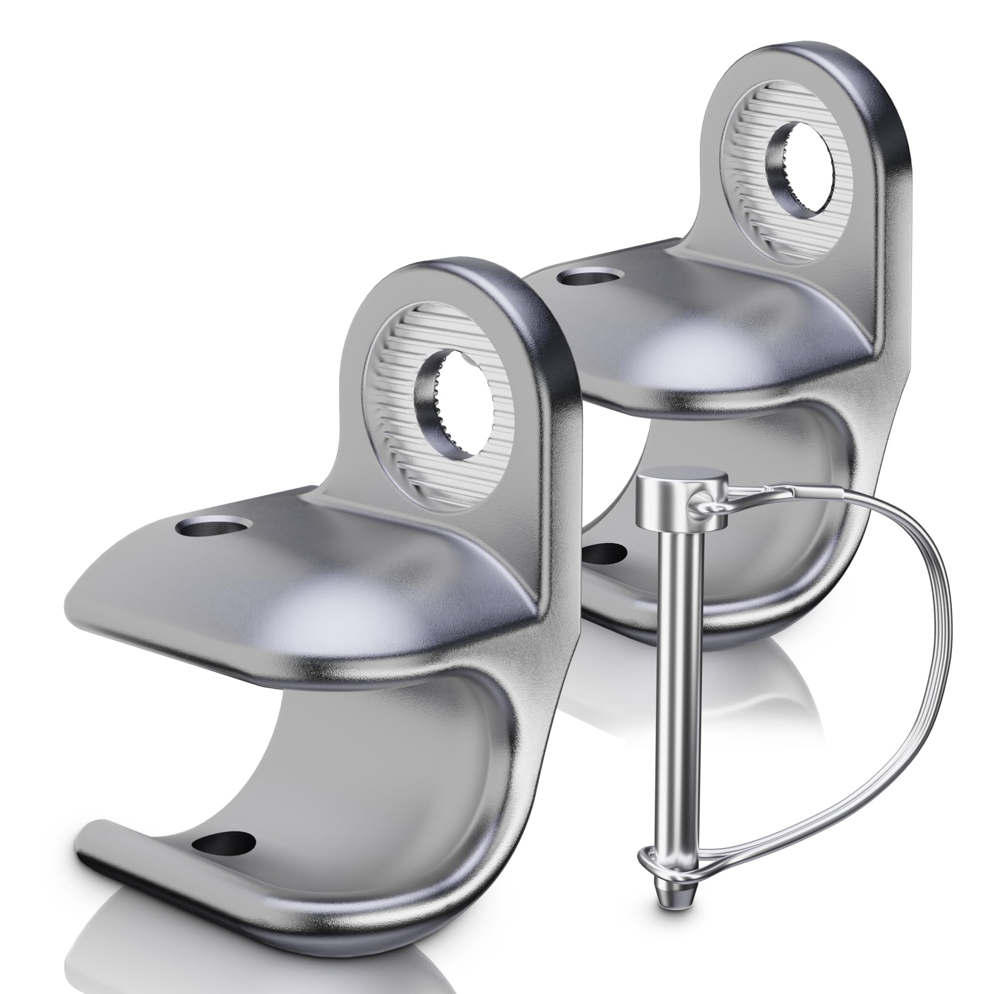 NICEDACK Fahrradanhänger Kupplung für Thule Chariot, Achskupplung für Anhänger, Fahrrad Kupplung (Silber 2 Stück)