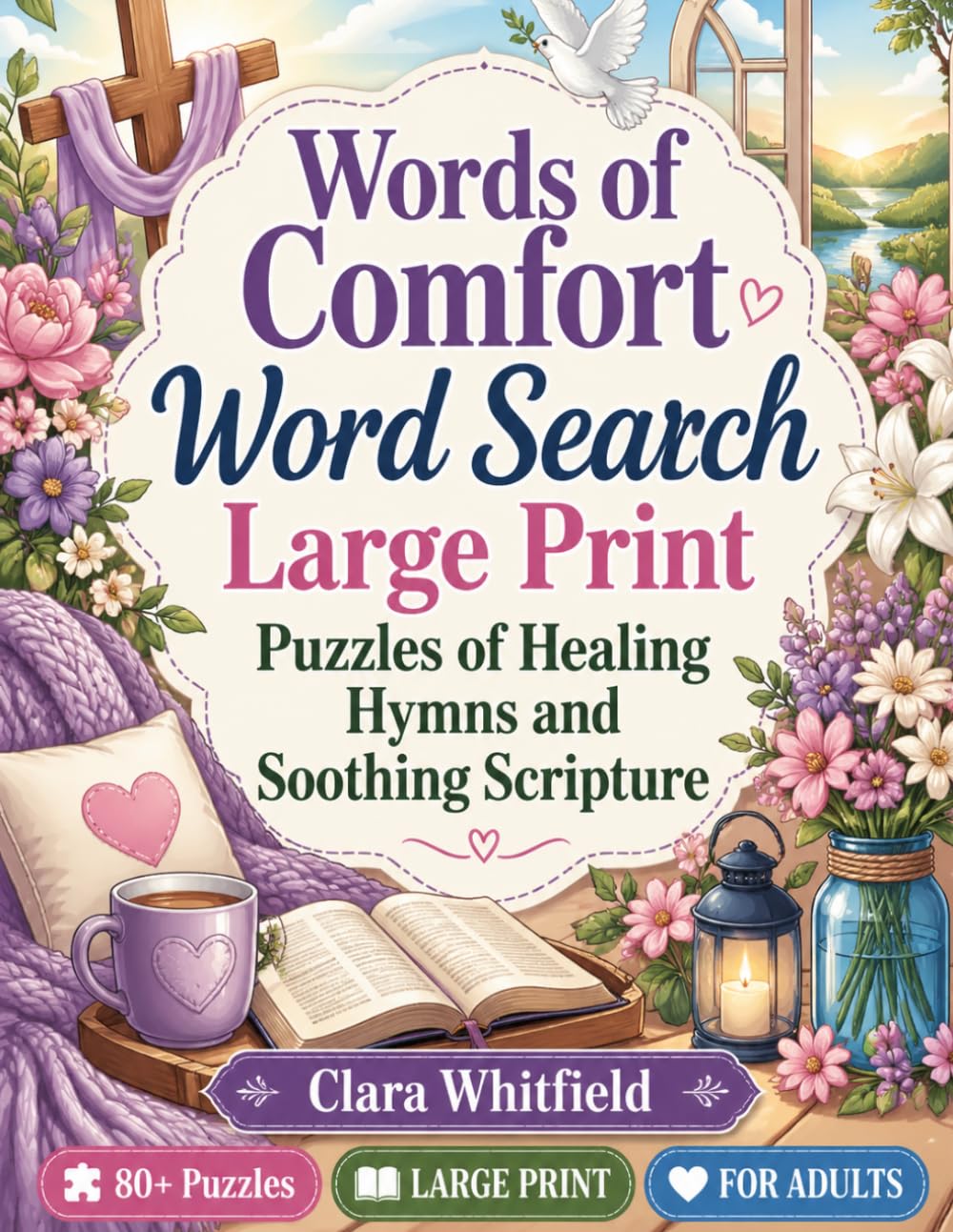Words of Comfort Word Search Large Print Puzzles of Healing Hymns and Soothing Scripture: 80 Medium Difficulty Puzzles Featuring Psalms, Devotional ... Want to Unwind | Solutions Included | 8.5x11