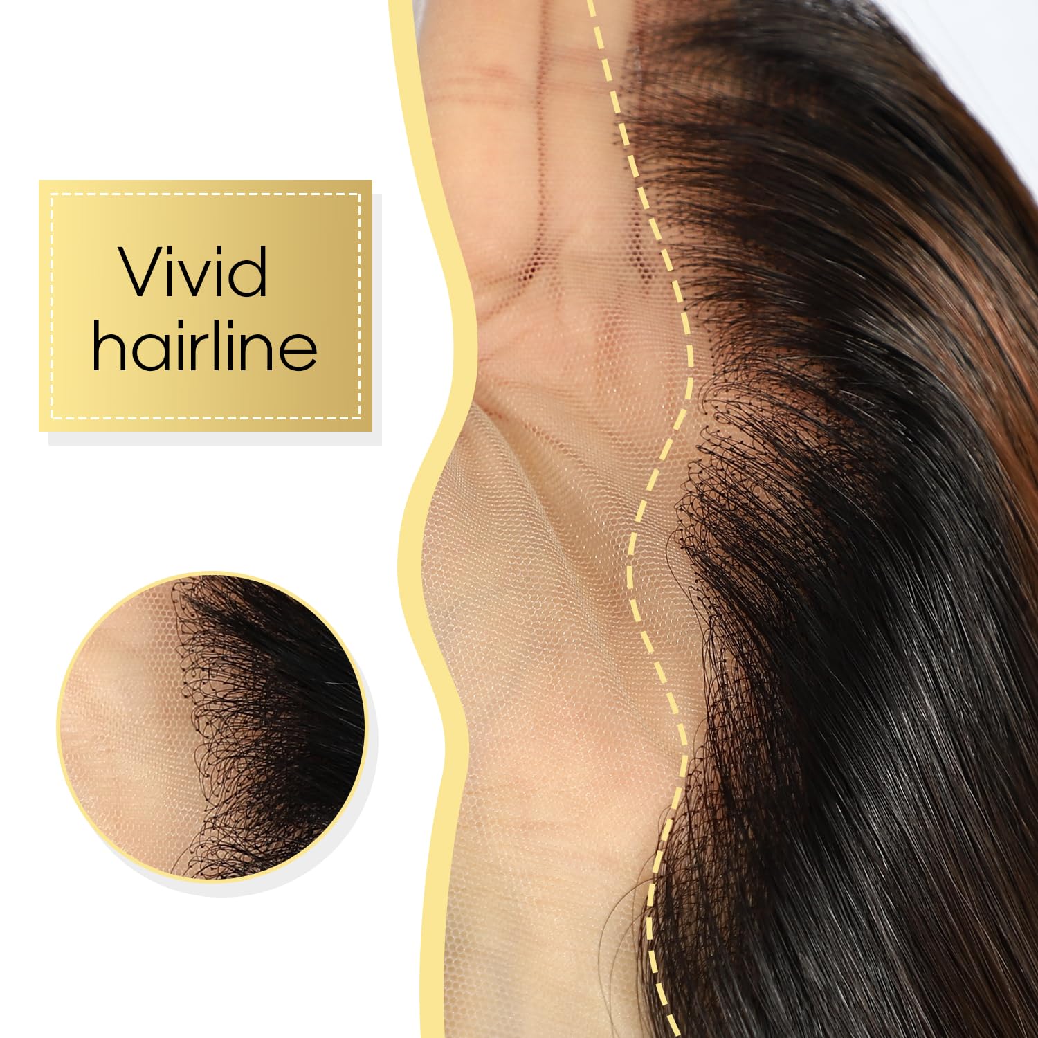 Honey Brown Synthetic Lace Front Wig 13x4 Pre Plucked Highlight Body Wave Lace Front Wig for Women Heat Resistant Hair 22 Inch Daily Use