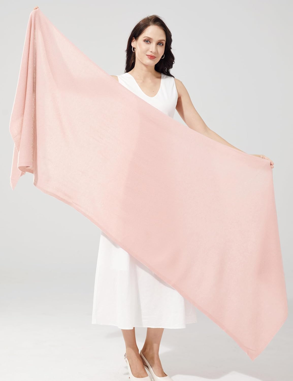 Soft Cashmere Blend Wrap Chic Scarf Stole for Women Wayfarer Travel Extra Large 87"x28" - Image 6