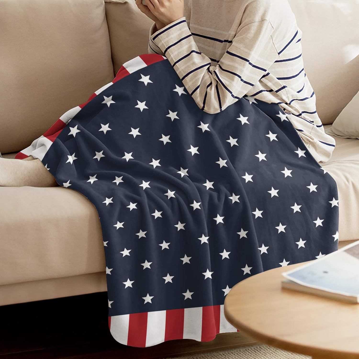 ブランケット 毛布 独立記念日 愛国者 アメリカ ペンタグラム 膝掛け ふわふわ マイクロ プラッシュフリース地 オールシーズン エ