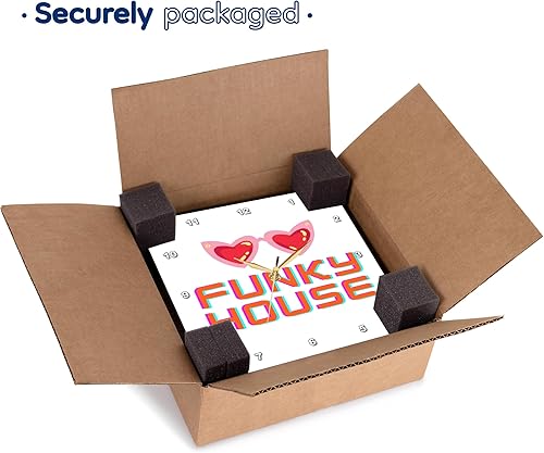 Miniatura 7 de 3dRose Wall Clock Silent - 15 inch - Colorful and Creative Design with a Text of Funky House Mary Aikeen- Retro Images