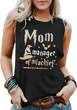 YourTees Women Mom Manager of Mischief Tank