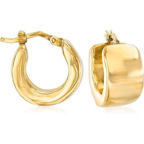 Ross-Simons Italian 18kt Yellow Gold Huggie Hoop Earrings
