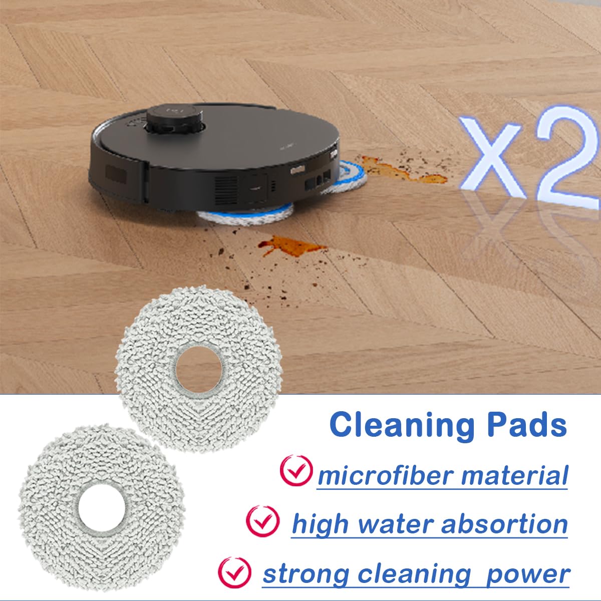 Accessori di Ricambio per ECOVACS DEEBOT T30S/ T30S PRO Aspirapolvere Robot, Kit con 1 Spazzola Principale, 4 HEPA Filtri, 6 Panni, 4 Sacchetti Polvere, 4 Spazzole Laterali