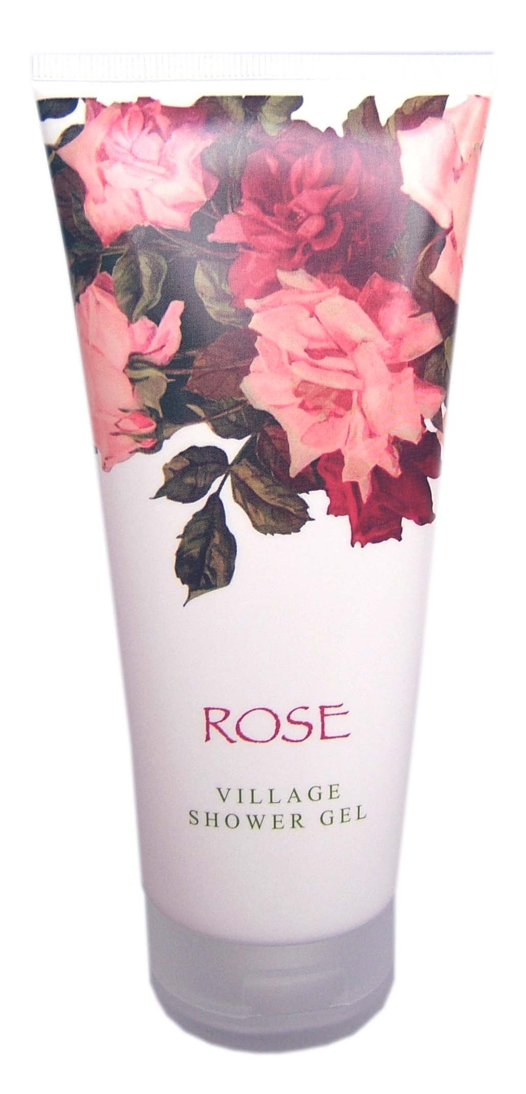 Village Cosmetics Rose Shower Gel Tube 200 ml, cream-coloured, 200 ml (Pack of 1)