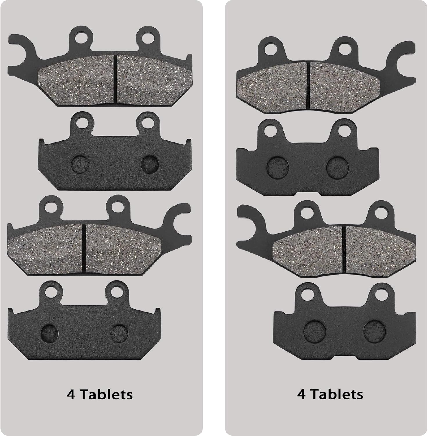 Front and Rear Brake Pads for Yamaha Viking 700 / Viking VI/Wolverine X4 X2 R-Spec YXE 70 YXM 700 YXC 700 YXF 85