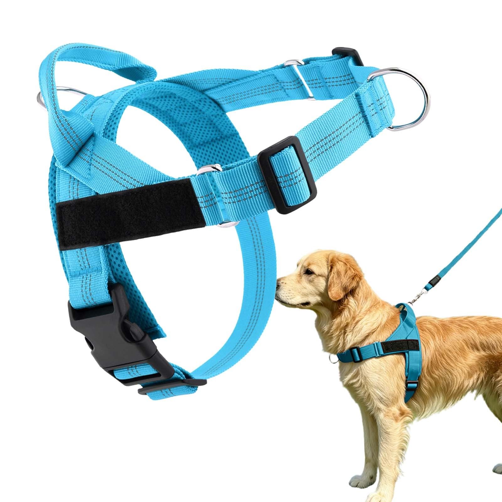 ParoPet No Pull Dog Harness, Adjustable Front Clip Breathable Pet Walking Vest Harness with Secure Buckle, Escape Resistant Comfort Dog Harness for Medium Large Dogs Daily Walking Training Travel