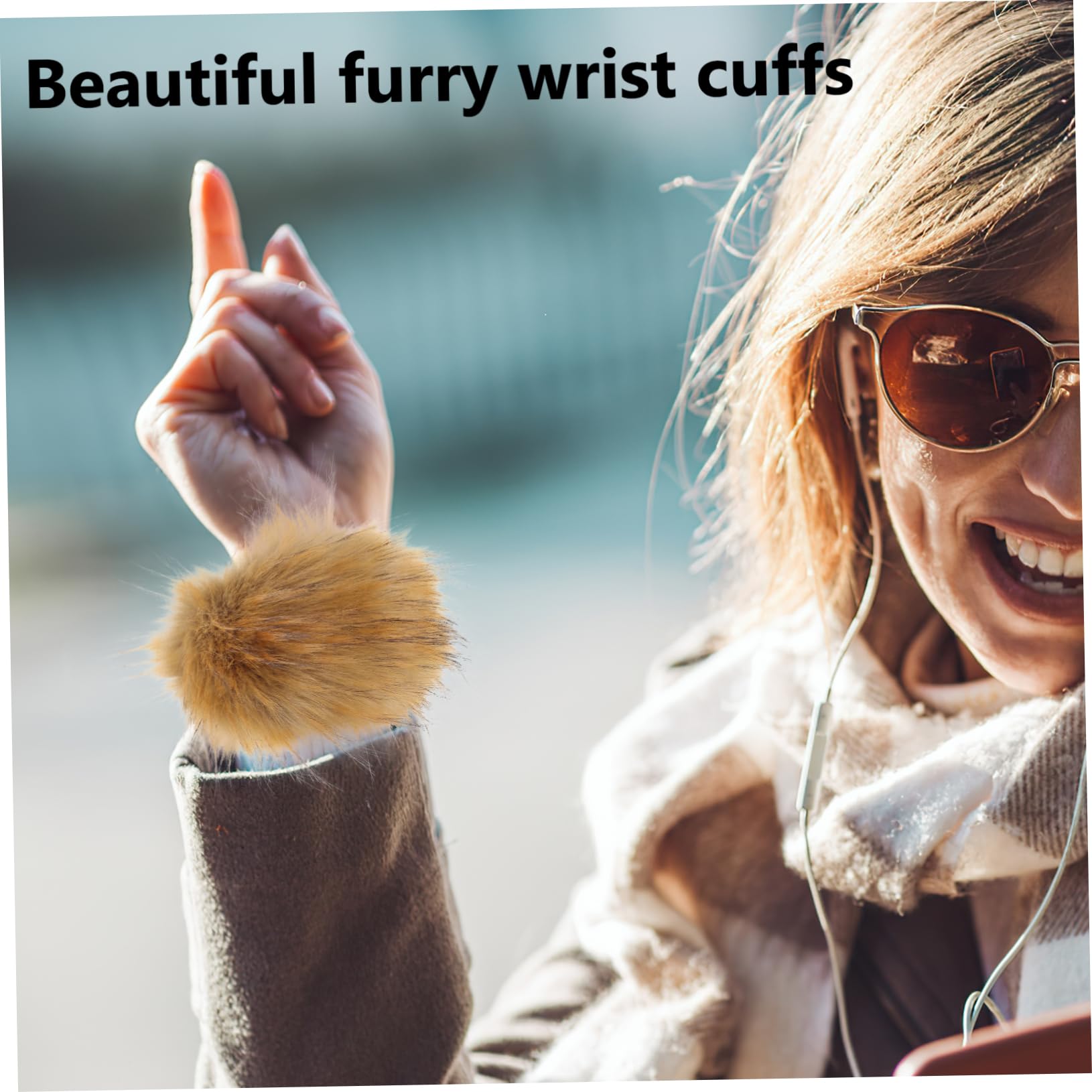 SHERCHPRY 6piezas Cuffs De Sintética Fuzzy Calentadores De Muñeca Invierno Accesorios De Moda Para Esquí y Ocasiones Especiales