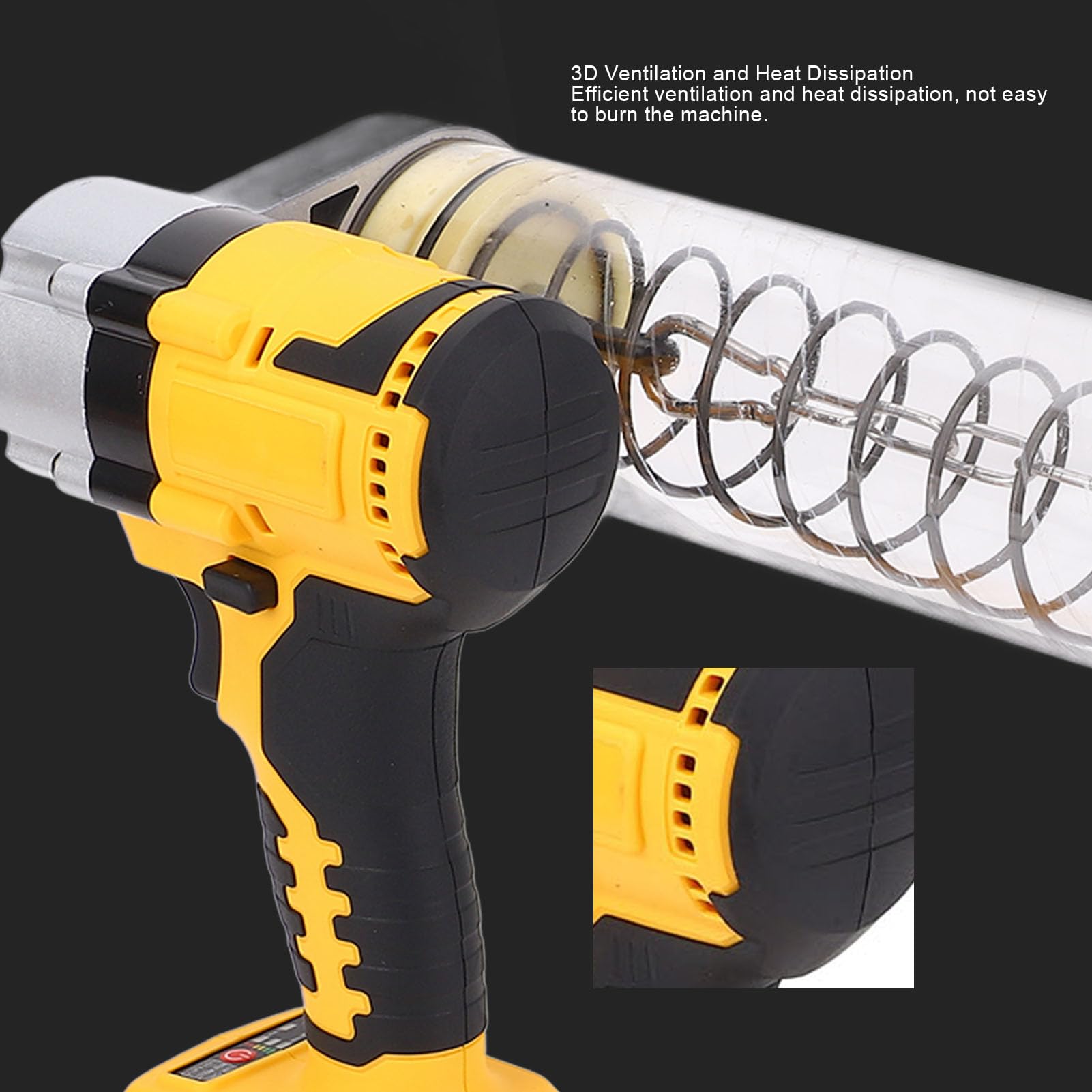 Pistola a Grasso a Batteria, 12000psi Pressione Massima, per Batterie Agli Ioni di Litio Serie 20V con Luce LED Super Brillante, Tubo Lungo 39,4, Portata Massima di 170 G/min