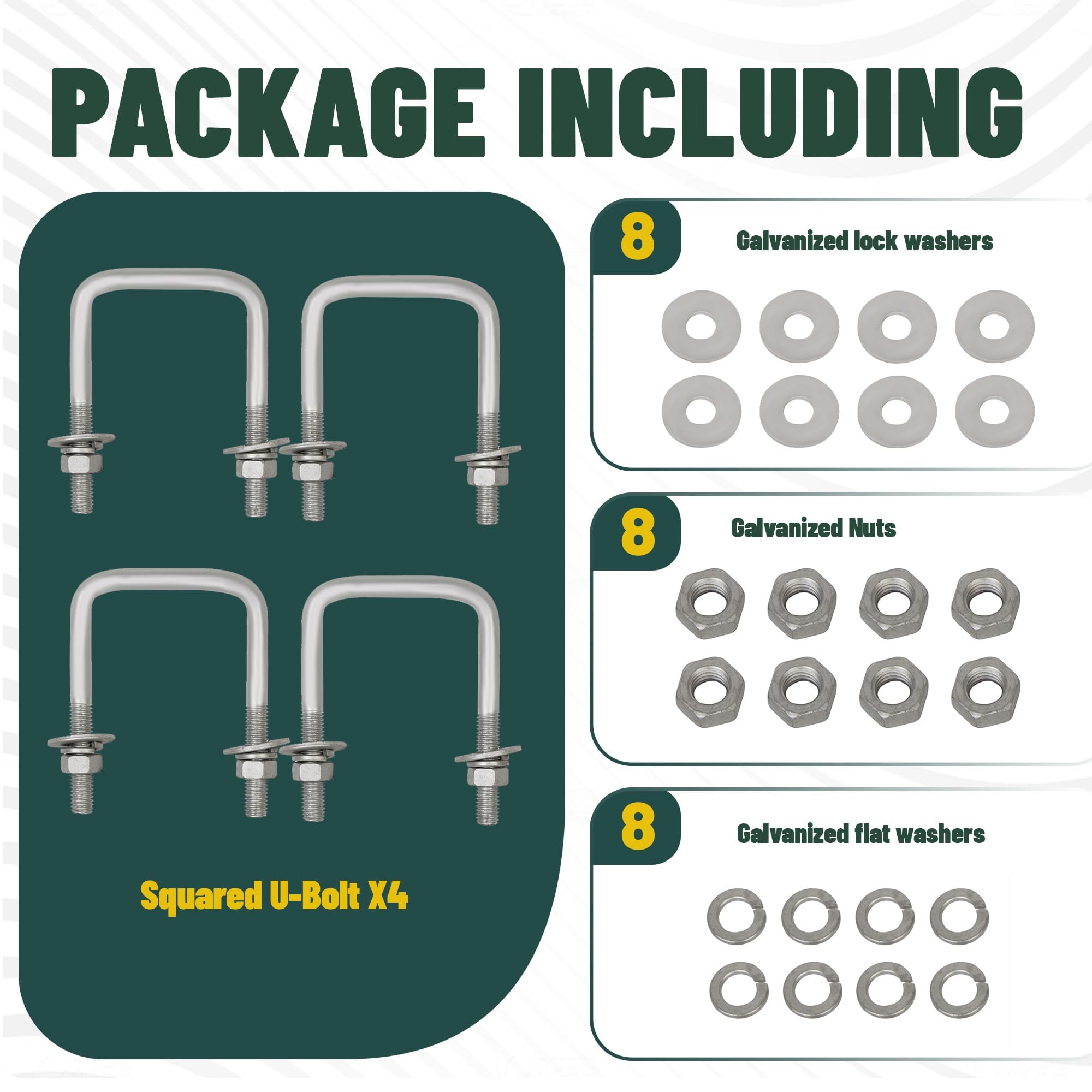 8) Boat Trailer U Bolt Stainless Steel SS UBOLT 1/2" D X 3 1/16 - Foto 14