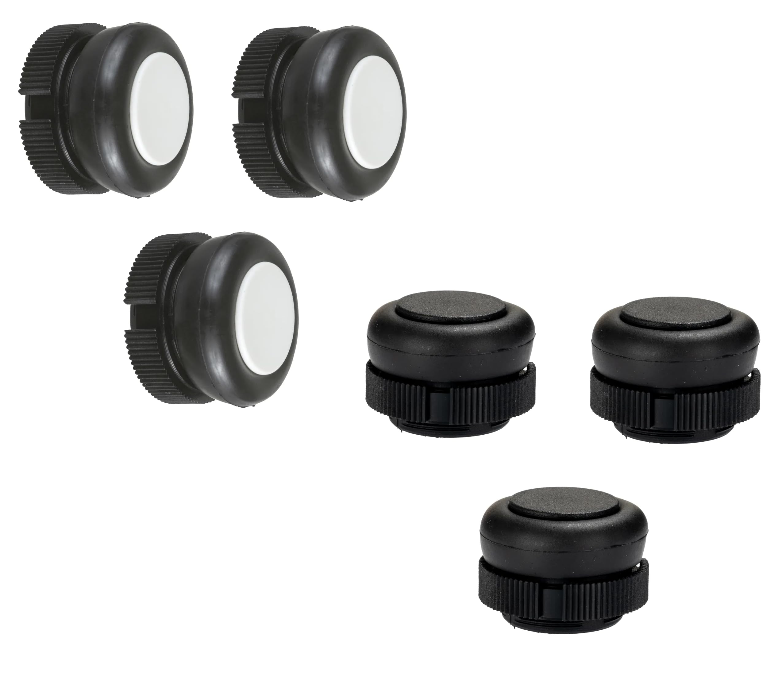 AES Harmony XAC Series Push Button Head – 22mm Cutout | Front Mounting Momentary Switch | Industrial Control Station Accessory | Panel Mount Button Head (Black & White, Pack of 6)-picture-18
