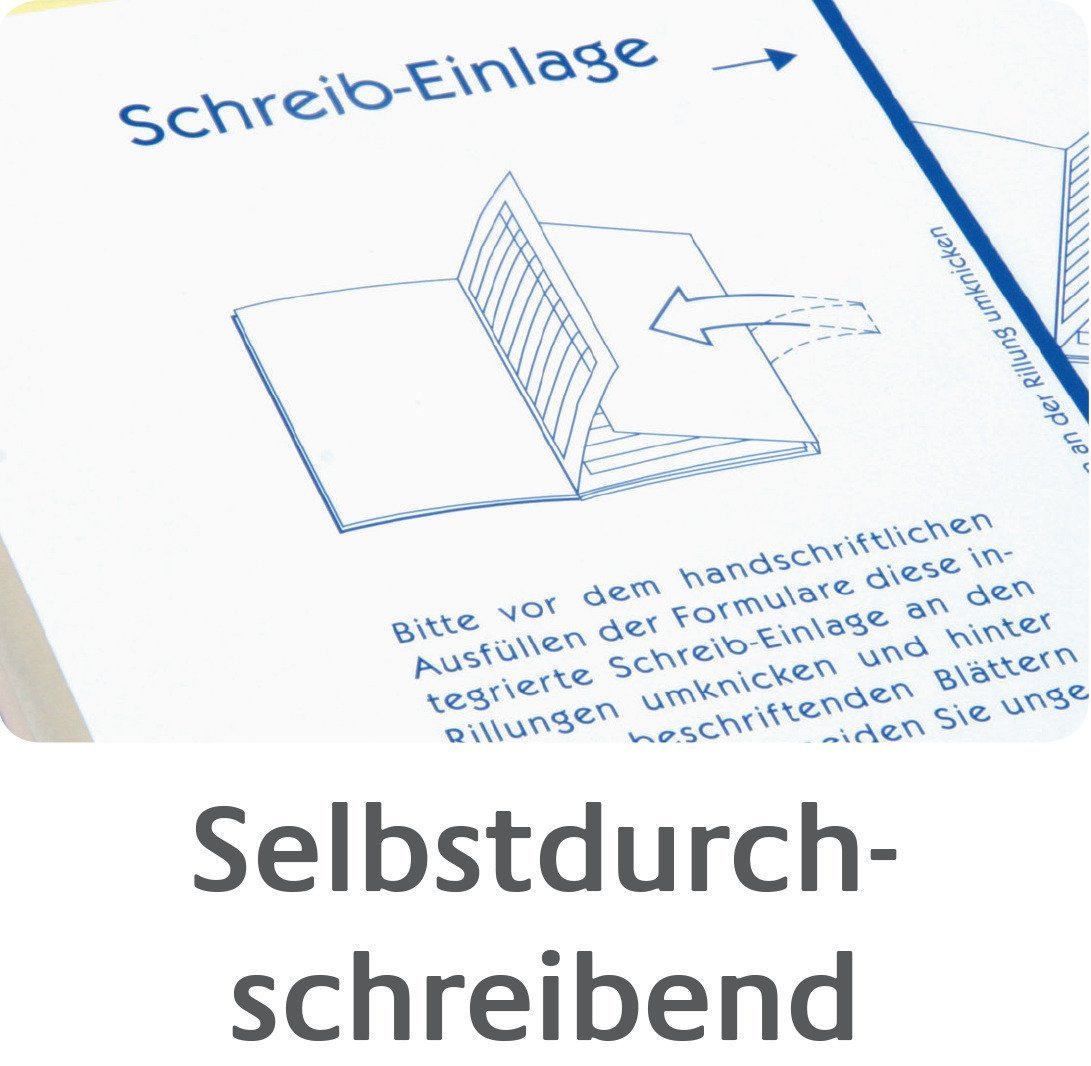 AVERY Zweckform 5er Pack 1757 Kassenabrechnung (A4, mit MwSt.-Spalte, 2x40 Blatt) weiß/gelb