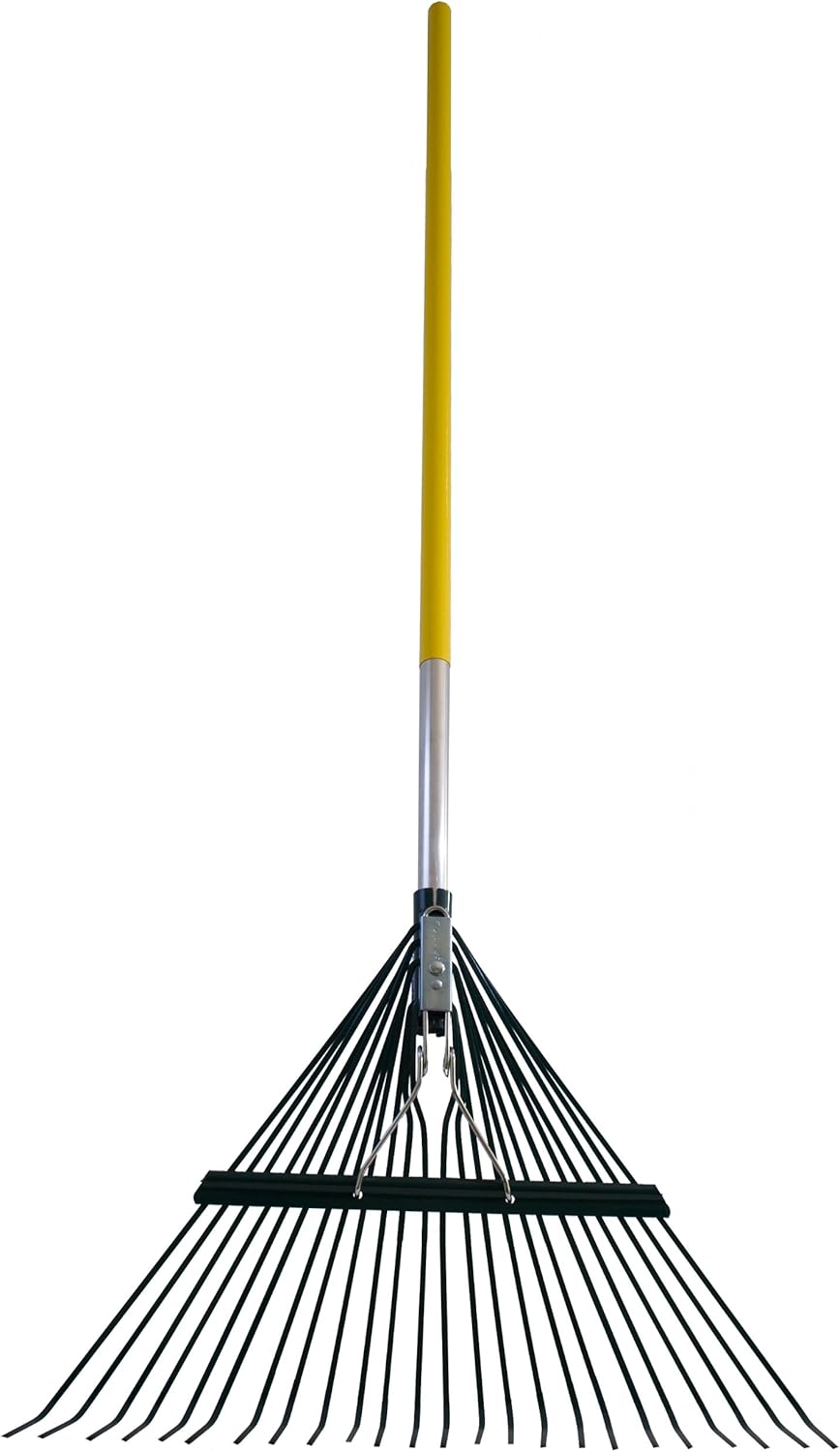 Amazon.com : Flexrake CF24A Spring Rake 24-Inch Metal Head with 48-Inch ...