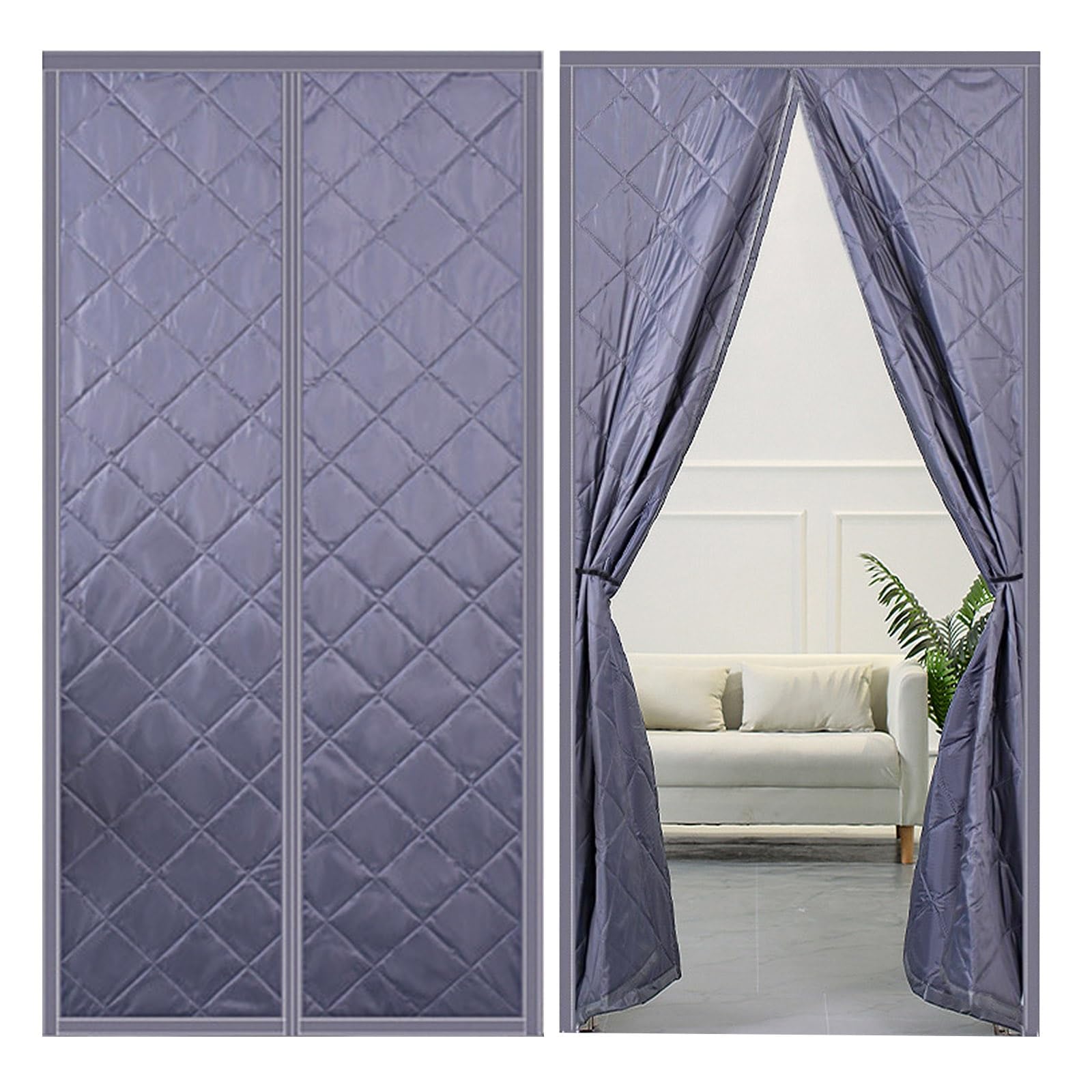 Rideau de porte magnétique isolant thermique phonique anti froid tissu Oxford