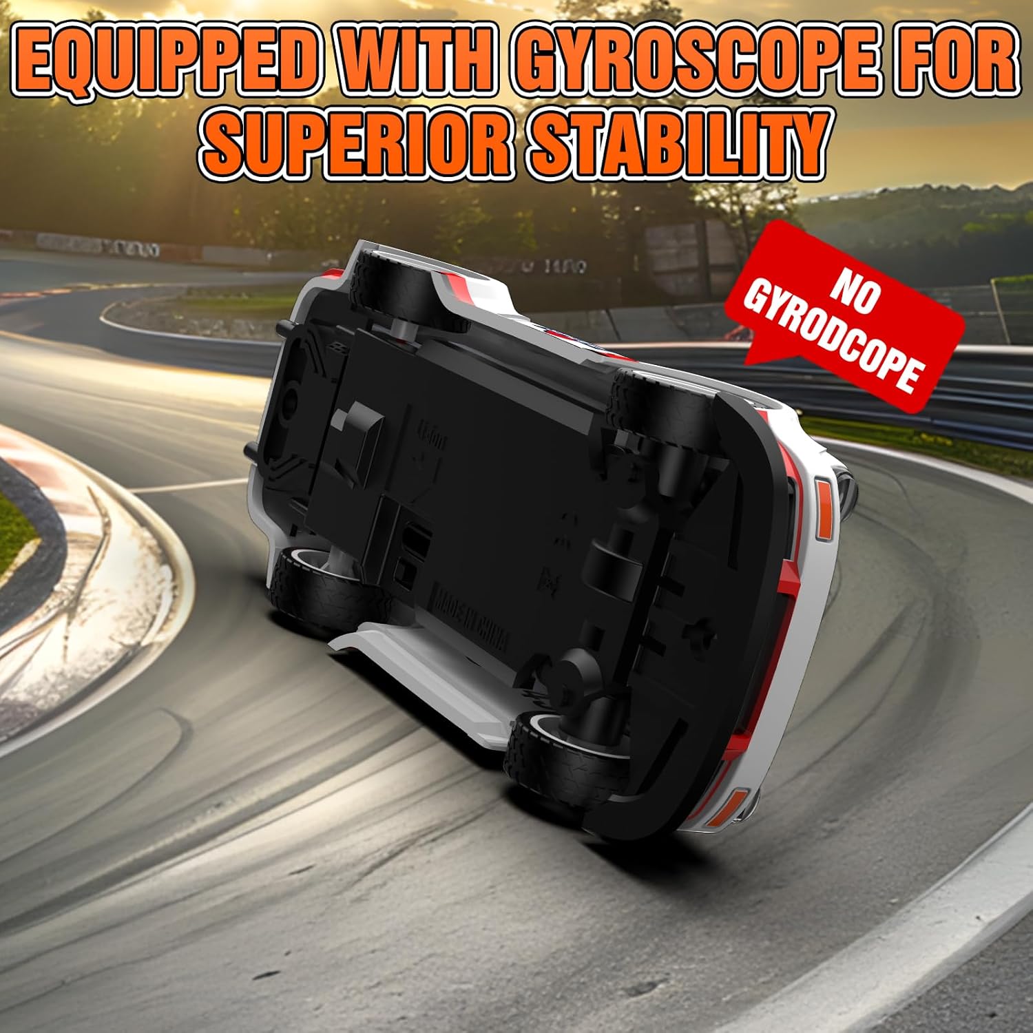 RC Drift car, 1/43 Mini Rc Drift car with Gyroscope, 2.4GHz Full Proportional Remote control Cars, 4WD High Speed Racing with Lights, Racing Tires, Model Cars Gift for Adults, Kids, Boys, Girls