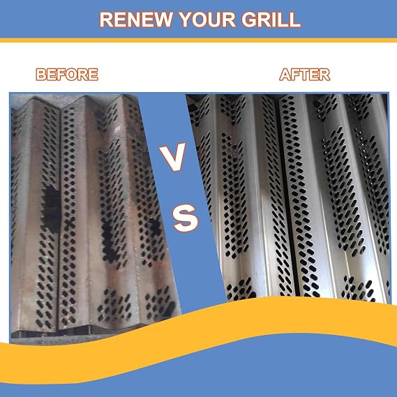 Heat Plate and Grill Burner for American Outdoor 24NB 24NG 24NP 30NB 30PC | Grill Parts for 24NP, 24PC, 36NB, 36PC 24-B-06 24NB-00SP 24NP-00SP Gas Grill Parts, Dyna Glo DCP480CSP, Stainless Steel
