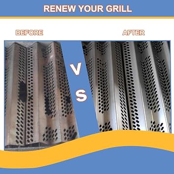 Heat Plate and Grill Burner for American Outdoor 24NB 24NG 24NP 30NB 30PC | Grill Parts for 24NP, 24PC, 36NB, 36PC 24-B-06 24NB-00SP 24NP-00SP Gas Grill Parts, Dyna Glo DCP480CSP, Stainless Steel