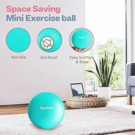 kisnbld Small Exercise Ball, 9 Inch Mini Pilates Ball, Anti Burst and Slip Resistant Mini Yoga Ball for Stability, Fitness, Physical Therapy, Stretching & Core Strength Workout at Home Gym & Office