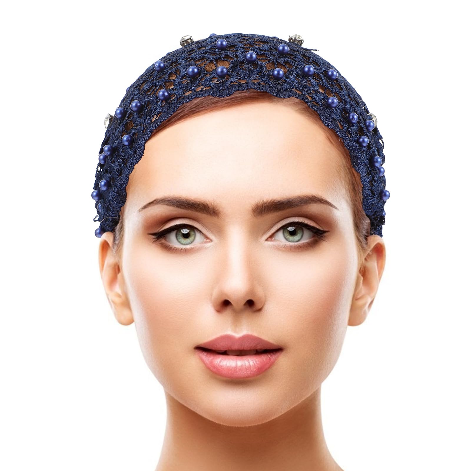 FRCOLOR Non-slip Hair Cover Headband for Women for Wedding Guests Decorative Hair Accessory Blossom Pattern - Image 2