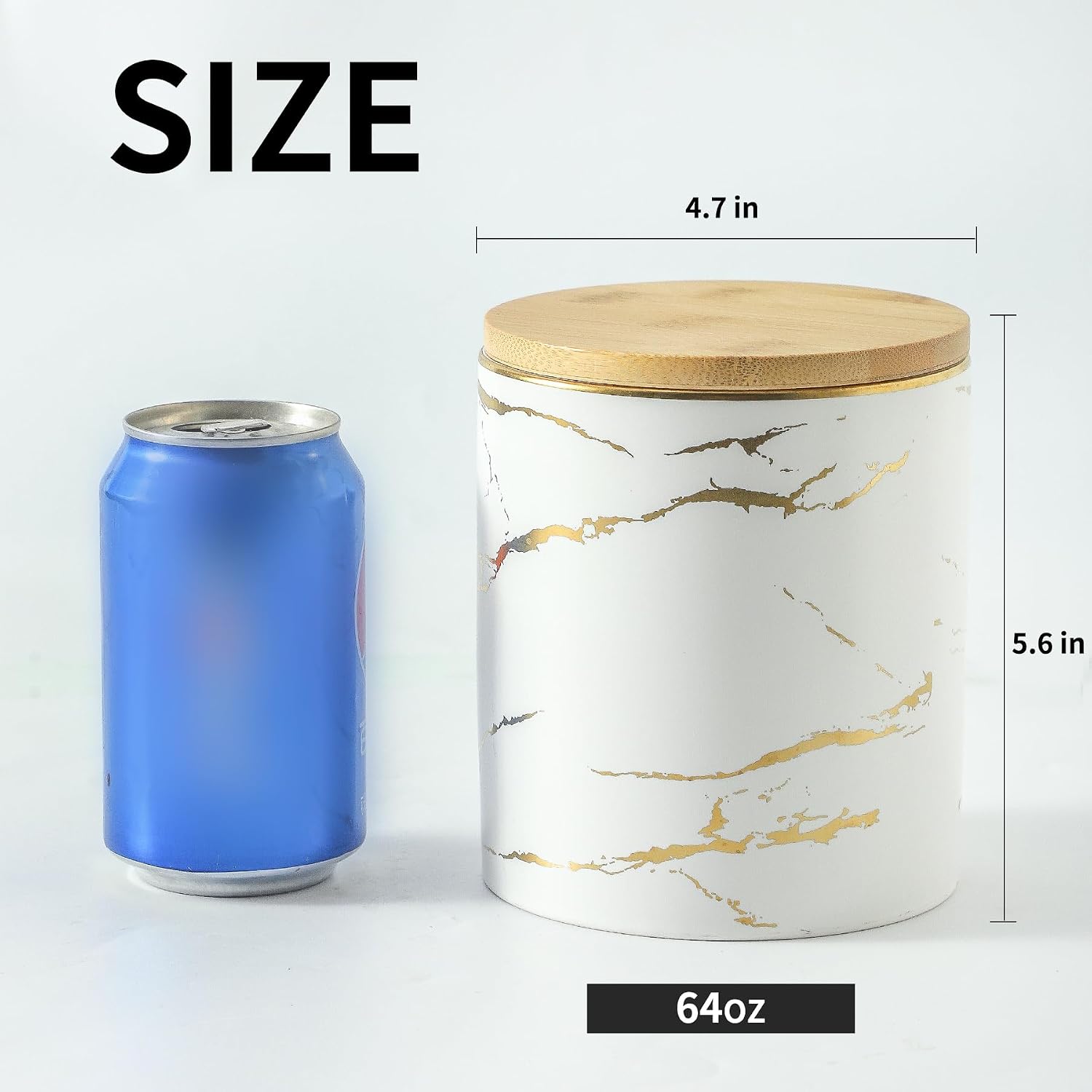 Food Storage Jar Strong Ceramic Storage Canisters with Airtight Seal Bamboo Lid Modern Design Seal Damp-Proof Kitchen Jar for Coffee, Tea,coffee image 2