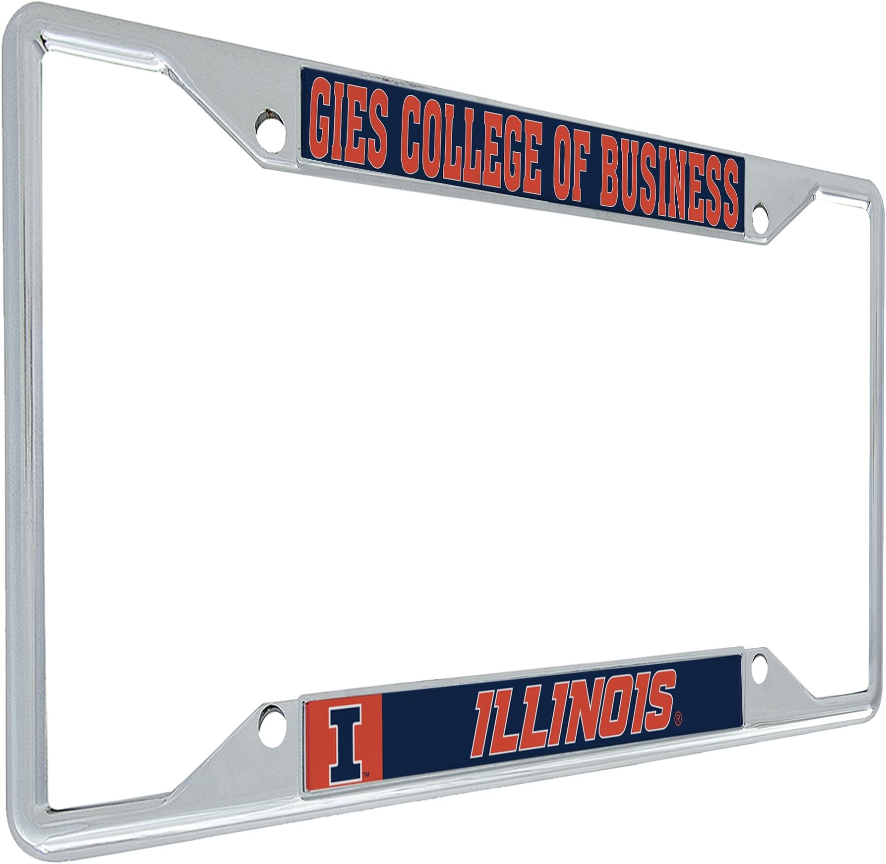 Desert Cactus University of Illinois License Plate Frame Fighting Illini U of I Car Accessories Tag Holder for Front or Rear of Car (Gies College of Business)