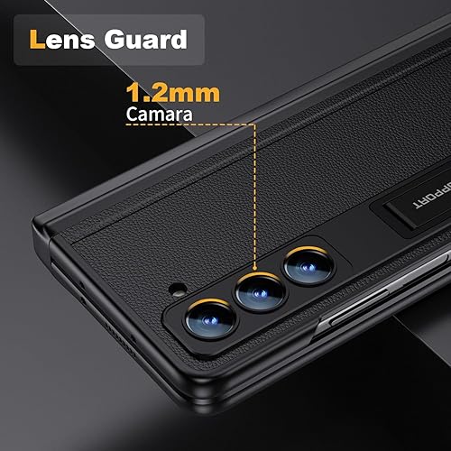 Miniatura 7 de Funda para teléfono Samsung Galaxy Z Fold 5 Soporte delgado oculto para S-Pen Holder Bisagra magnética Protector de pantalla Soporte antiarañazos