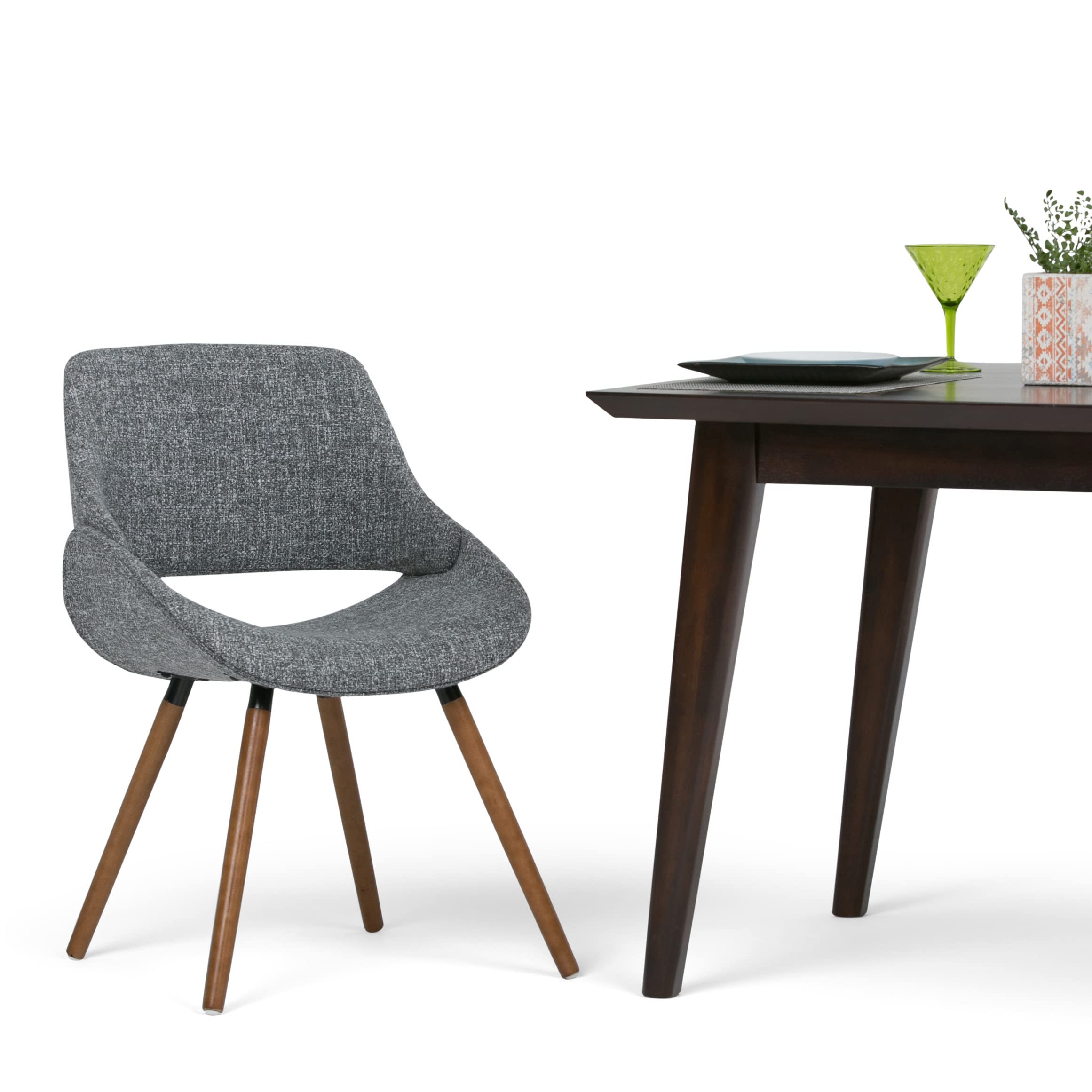 Amazon｜SIMPLIHOME ダイニングチェア マルデン ベントウッド グレー