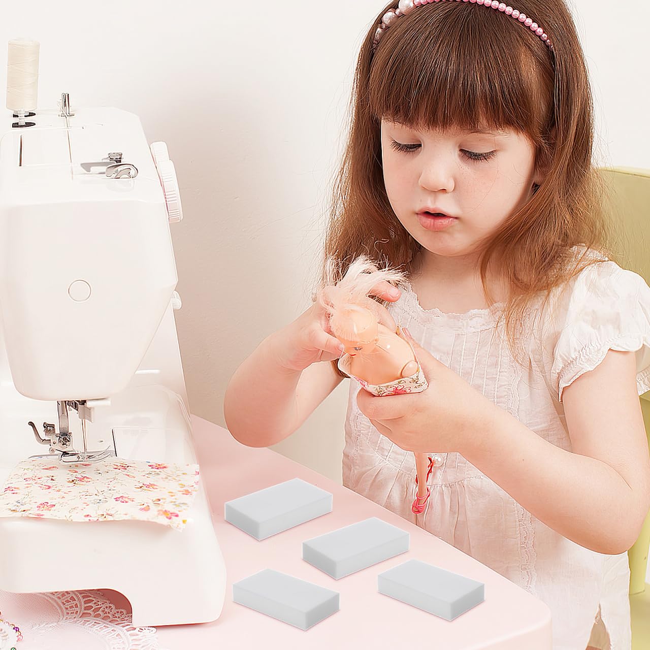 ULTECHNOVO Set di 10 pezzi di spugna fai da te in feltro ad alta densità, per infeltrimento ad ago, versatile spugna per principianti e professionisti, adatta ai bambini, durevole