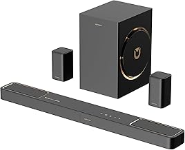 ULTIMEA Skywave F40 5.1.2 Dolby Atmos Soundbar mit kabelgebundenem Subwoofer, kabellosen Rücklautsprechern und Langer Soundbar für Heimkino