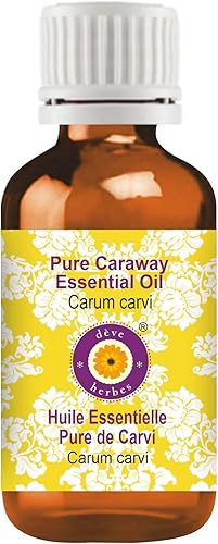Deve Herbes Aceite esencial de alcaravea pura (Carum carvi) destilado al vapor 1.7 fl oz (1.69 oz)