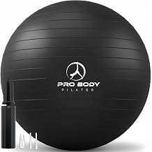 ProBody Pilates Ball Exercise Ball Yoga Ball, Multiple Sizes Stability Ball Chair, Gym Grade Birthing Ball for Pregnancy, Fitness, Balance, Workout and Physical Therapy