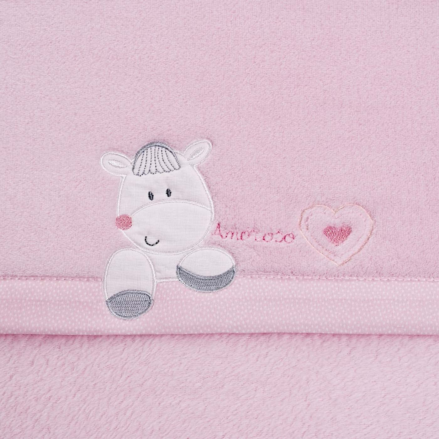 Sábanas Invierno CORALINA Extrasuave Cuna 60x120 Cm - 3 Piezas (bajera, Encimera, Funda Almohada), Blanco/rosa