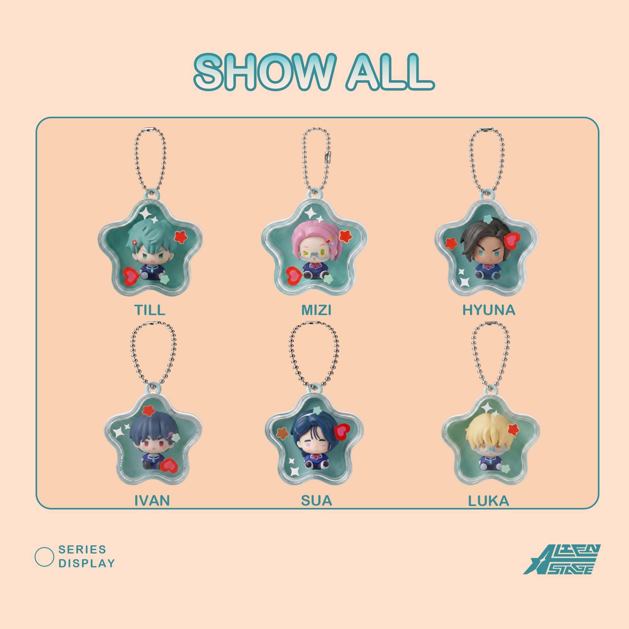 YJacuing Alien Stage Anakt Arts High School Series Blind Box Star Portachiavi