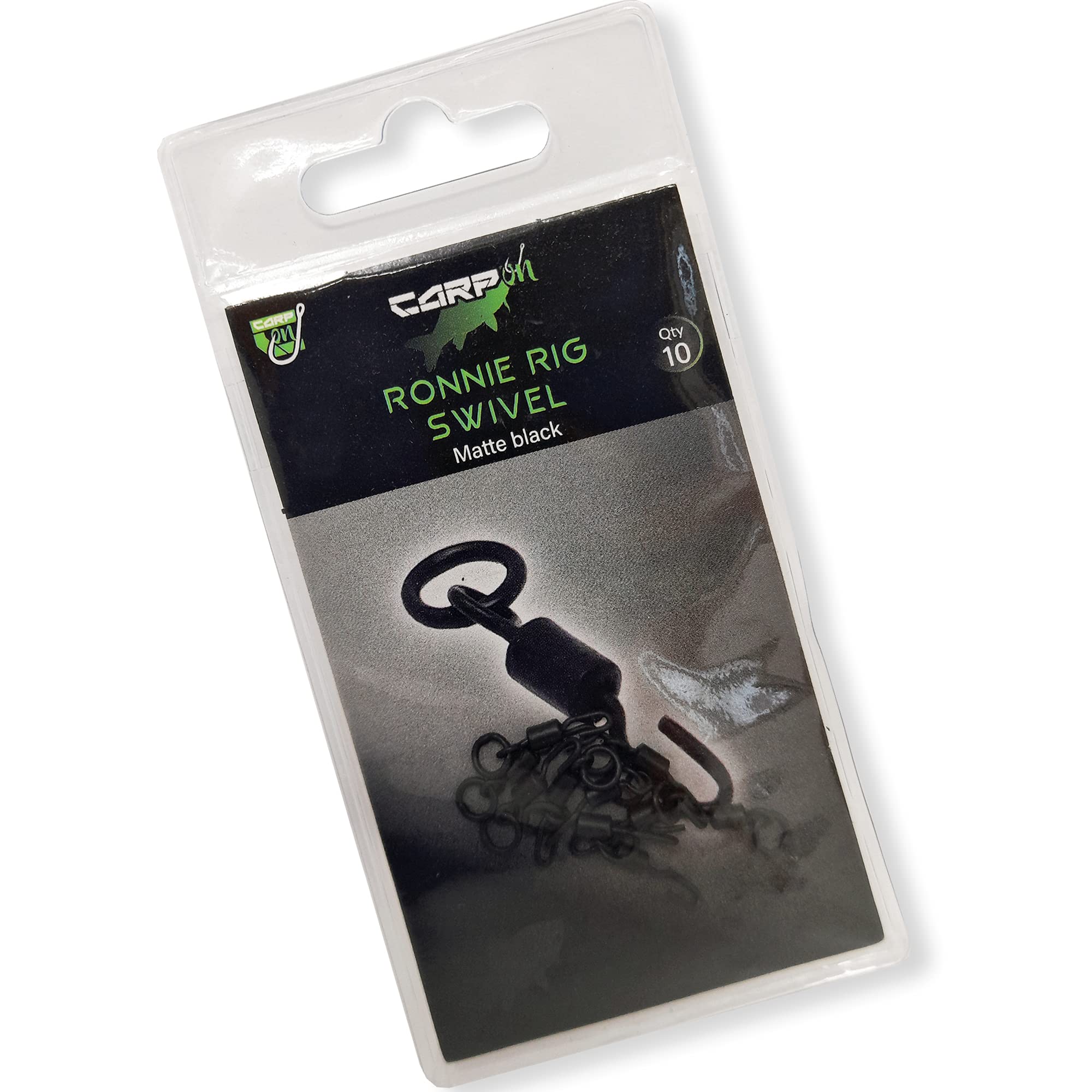 Carp On - Pack of 10 RONNIE RIG SWIVELS SIZE 11 Made From Brass - Classic Design Terminal Tackle for Making Your Own Fishing Rigs [15-6111]