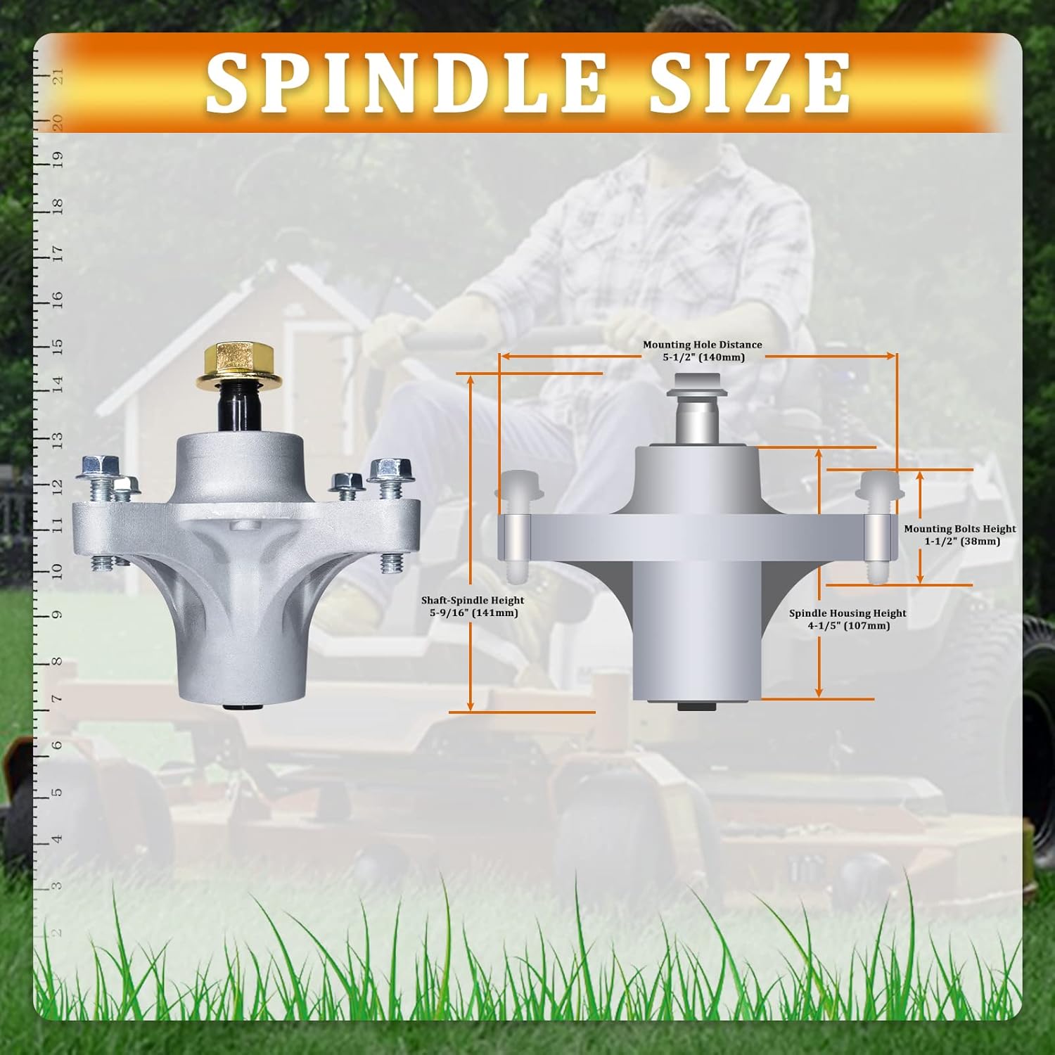 KOOTANS Lawn Mower Spindle Replace for Toro Exmark Oz-line, Toro SS4235 SS5000 SS4200 and Timecutter 5060, Part Numbers 117-7267, 117-7439, Replacement Mower Deck 34" 42" 50" 60" Spindle Assembly