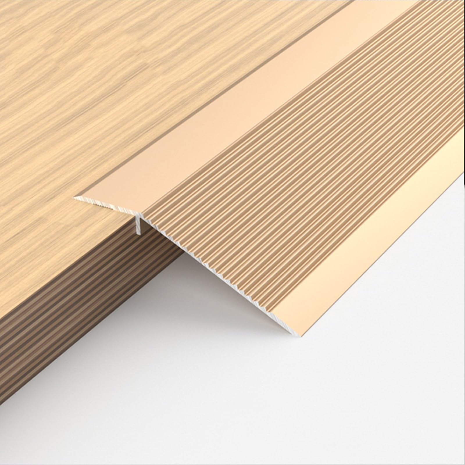 Perfil De Transición Para Suelo Desnivel Tira De Transición De Piso 90 * 10cm Perfil De Unión Para Suelos Aluminio Banda Transición Para Umbral Puerta Para Suelo Con Desnivel(Gold,450cm(90x5))