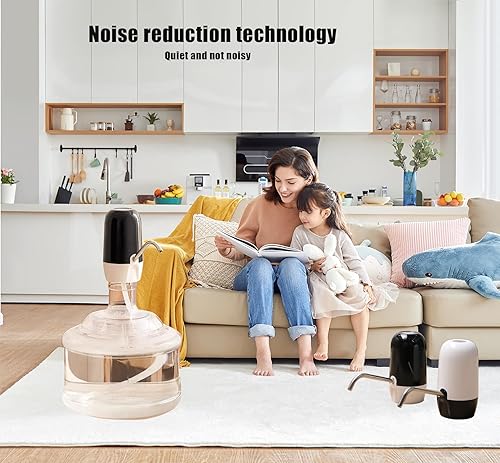 Miniatura 8 de Dispensador de agua de 5 galones con bomba doble portátil, bomba de agua para botella de 5 galones, dispensador de agua con carga USB para botella